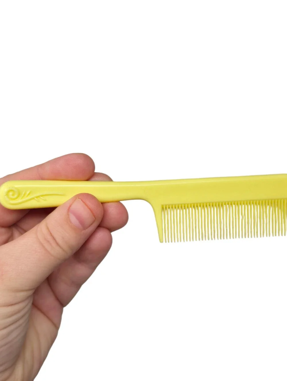 Vintage Avon Baby Brush and Comb Set Yellow W/ Original Box